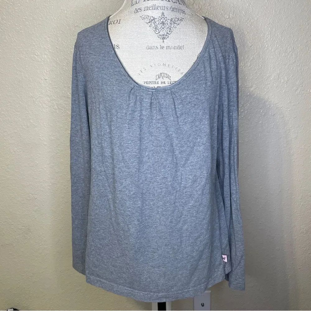 Nick & Nora Long Sleeve Gray Women's Pajama Top Size XL